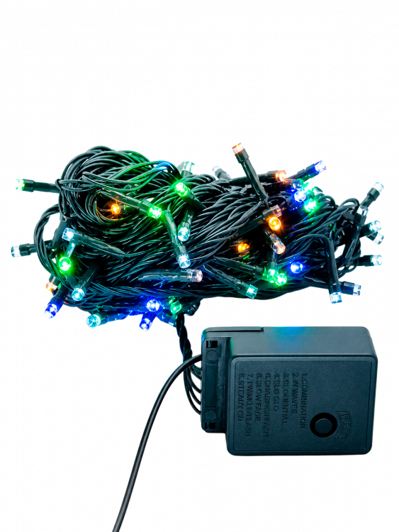 Огонек OG-LDG17 гирлянда LED Мультицвет (200 ламп,220В) МЯТАЯ УПАКОВКА